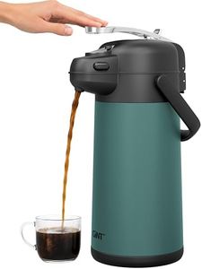 GiNT 3L Airpot Coffee Dispenser with Pump, Insulated Coffee Carafe for Hot Liquids, Stainless Steel Vacuum Insulated Pump Dispenser for Hot/Cold Beverages, Home Office Commercial Outdoor Use(101oz)