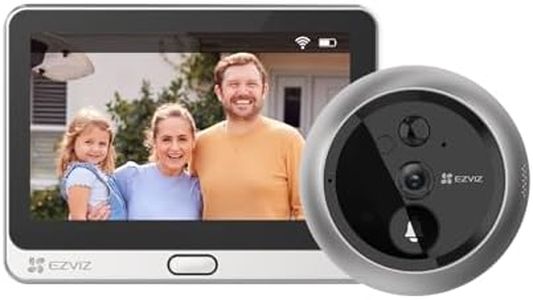 EZVIZ DP2C 1080P Visiophone Connecté Interphone Vidéo, Judas Numérique, Caméra avec 4.3 Pouces Moniteur, Surveiller Via Smartphone, PIR Motion Detection, Audio Bidirectionnel, 5m Vision Nocturne