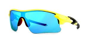 Packard - Sports Sunglasses - Bike Rider Glasses (YellowBlack, Blue)