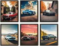 97 Decor American Muscle Car Poster - Muscle Car Wall Art, Classic Car Wall Decor for Men, Cars Bedroom Decor for Boys, Vintage Muscle Car Prints, Racing Automobile Picture for Home (8x10 inches | 20x25 cm UNFRAMED)