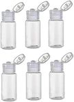 DNHCLL 12 PCS 15ml/0.5oz Travel Size Empty Plastic Sample Bottle Container With Flip Cap Travel Vial Jar Pot For Emollient Water Sample Shower Gel Makeup Lotion Emulsion