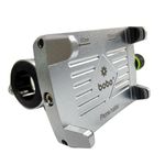 BOBO BM3 Aluminium Waterproof Bike/Motorcycle/Scooter Mobile Phone Holder Mount, Ideal for Maps and GPS Navigation (Silver)