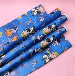 AMANVANI (9 Piece) Space Rapping Sheet For Kids Boys Cartoon Wrapping Sheet For Kids Space Gift Rapping Paper For Boys Return Gifts,Multi