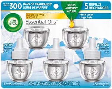 Air Wick Scented Oil 5 Refills, Snuggle Fresh Linen, Air Freshener, (5x20mL)