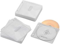 Elecom CCD-NBWB120WH DVD CD Case, Non-woven Fabric, Double Sided Storage, 2 Holes, 60 Pieces, Holds 120 Sheets, White