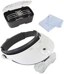 Lightcraft LC1766 Pro LED Magnifier Headband with Bi-Plate Magnification, White, 7.0 cm*28.0 cm*22.5 cm