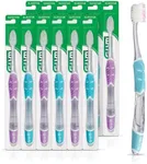 GUM 527 Technique Deep Clean Toothbrush, Compact Head, Sensitive Bristles, Bulk Samples, 12 Count