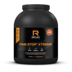 Reflex Nutrition One Stop® Xtreme - Serious Mass Gainer - All in One Protein Powder - 55g Protein, 10.3g BCAAs, 5,000mg Creatine - Muscle Building Protein Shake (Salted Caramel, 4.35kg)