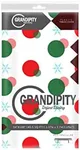 Red and Green Holiday Snow Flake Design 1 Pack Premium Disposable Plastic Tablecloth 54 Inch. x 108 Inch. Rectangle Table Cover By Grandipity