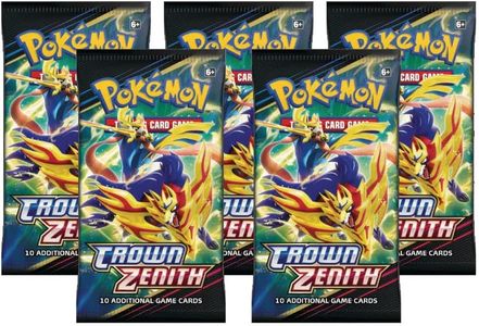 Pokémon Crown Zenith - 5 Booster Pack Bundle - 5 Sealed Booster Packs