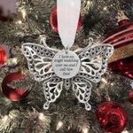 Christmas Heaven Memorial Ornaments Butterfly Heaven Memorial Ornaments for Loss of Loved One Angel in Heaven Sympathy Bereavement Gifts with Silk Ribbon & Red Gift Box