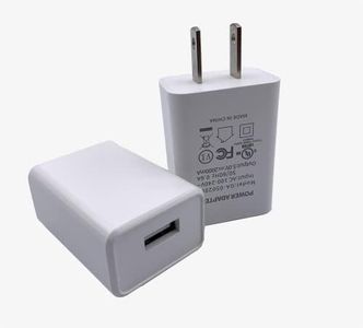 YOTFUEL Wall Charger Cube 5V2A USB Power Supply Charging Block Universal Wall Plug Brick Portable Travel Fast Charger Power Adapter for iPhone, Samsung Galaxy, LG (2PCS-White)