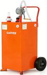 Garvee Fuel Transfer Tank with Pump, 40 Gallon Fuel Caddy, Gas Storage Tank, Gasoline Diesel Fuel Tank for Cars, Lawn Mowers, ATVs, Boats, More, Orange