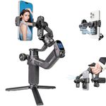 FeiyuTech SCORP Mini 3 Gimbal Stabilizer for iPhone & Android, Built-in AI Tracking Module & Cooling Fan, 2KG Payload 3-Axis Phone Gimbal with Integrated Grip Design, Stabilizer for Smartphone