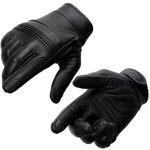 Milwaukee Leather MG7535 Men's Black Leather with Gel Palm Motorcycle Hand Gloves w/Flex Knuckles - XX-Large