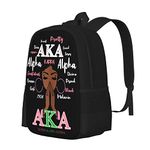 Large Backpack Personalized Laptop Ipad Tablet Travel, Black, One Size