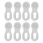 4Pair Bicycle Chain Connector,Steel 12 Speed Chain Missing Link Connector Parts Cycling Accessory for Mountain Bike and Road Bike Chain(Silver)