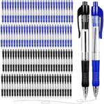 200 Pcs Pens Bulk, Retractable Ballpoint Pens, 1.0mm Gel Ink Pens Smooth Writing Pen for School Office Home Writing Journaling (100 Black & 100 Blue)