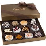 Barnetts Christmas Chocolate Gift Baskets, 12 Cookie Chocolates Box, Covered Cookies Holiday Gifts Sets, Family Food Delivery Ideas, Prime Gourmet Candy Basket, For All Couples Families Adults Men Women Mom