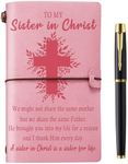 Christian Gifts for Women, Sisters in Christ Gifts for Women Leather Notebook Journal Christian Sister Gifts from Sister Religious Gifts Faith Gifts Friendship Faith Gifts