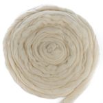 Zealor 200g Natural White Fibre Wool Yarn Roving for Needle Felting Hand Spinning DIY Project