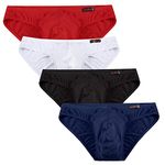 Avidlove Men's Underwear Bikini Briefs 4 Pack Classic Low Rise Stretchy Micromodal Bikinis