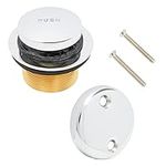 Tip Toe Bathtub Tub Drain Assembly Conversion Kit | Includes Tub Drain, Drain Adapter, Drain Gasket, Two Hole Overflow Faceplate and Faceplate Screws, All Brass Construction