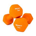 Athlyt Unisex DUMBBELL, 05# 2 X 5 Orange, 2 X 5kg EU