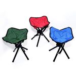 AARKRI SALES Folding Lightweight Three Leg Tripod Stool for Outdoor Travelling Camping Picnic Outdoor Garden Beach Hiking Fishing Portable & Foldable Tripod Stool with Carrying Case (Multi-Color)