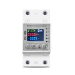 amiciSmart WiFi Energy Meter with Over/Under Voltage, Leakage and Over Current/Load Protection, Timer Switch Compatible with SmartLife App, Din Rail Mounted