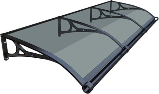 HIAPES Awning for Door Entrance, Awnings for Doors, Window Awnings Exterior Polycarbonate Cover Outdoor Front Door Patio UV/Rain/Snow Protection, Door Awnings Exterior for Porch/Patio/Deck