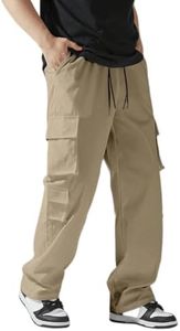IndoPrimo Men Cargo || Men Cargo Pants || Men Cargo Pants Cotton || Cargos for Men || Men Cargo Trouser (in, Alpha, 2XL, Regular, Cream)
