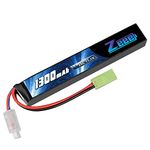 Zeee 3S Lipo Battery 1300mAh 11.1V 25C Airsoft Stick Battery for AEG, Air soft Guns AK47, MP5k, MP5 PDW, RPK, PKM