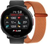 POLAR Vantage V3, Sport Watch with GPS, Advanced Heart Rate Monitor, and Extended Battery Life, for Men and Women, Offline Maps, Running, Triathlon, Black, Orange Hook & Loop