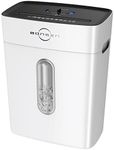 BONSEN White Paper Shredder for Home Office, 8-Sheet Cross-Cut Paper and Credit Card Small Office Shredders, High Security Level P-4 Ultra Quiet Shredder with 4 Gallons Wastebasket (S3101-W)