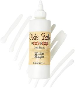 Dixie Belle Voodoo Gel Stain - White Magic (8oz) - White Water-Based Stain for Wood Projects - DIY Wood Grain Enhancer for Projects