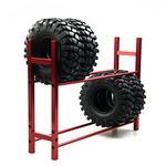 XUNJIAJIE 1/10 Scale Metal RC Wheel Rack Tyre Tire Rack for 1.9inch 1:10 RC Crawler Car Tyre