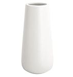 Tall 11” White Ceramic Vases for Modern Home Decor Centerpieces, Classic Decorative Flowers Vase for Pampas Grass