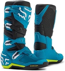 FOX RACING COMP MOTOCROSS BOOTS, BLUE/YELLOW, 11