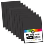 perfect ideaz 30 sheets of A4 black foam rubber, foam sheets in black colour, 2 mm thick, colourful foam rubber, set of foam for crafts, DIY supplies, foam rubber mats for children