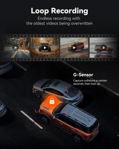 WOLFBOX G840S 12" 4K Dash Cam – Touchscreen Rearview Mirror Camera