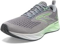 Brooks Men’s Levitate 6 Neutral Running Shoe - Primer Grey/Neon Green - 10.5 Medium