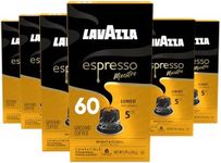 Lavazza Espresso Maestro Lungo Aluminum Capsules Compatible with Nespresso* Original Machines, Light Espresso Roast, 100% Arabica (60 Capsules)