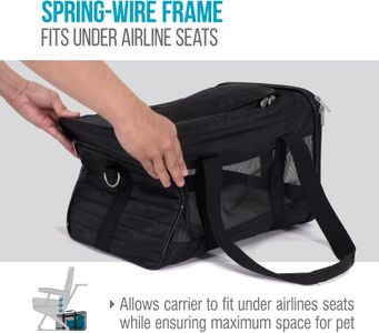 Sherpa Deluxe Travel Pet Carrier, Airline Approved – Small, Black Lattice