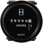 Mechanical Hour Meter Gauge - AIMILAR Professional Engine Hourmeter DC 8-80V for Boat Auto ATV UTV Snowmobile Lawn Tractors Generators (DC8-80V)