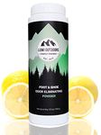 Natural Foot Powder Shoe Deodorizer & Shoe Odor Eliminator - Talc Free Foot Deodorant by Lumi Outdoors