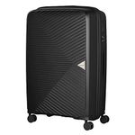 WENGER Polycarbonate, Ultra-Lite Large Hardside Check-In Luggage, 112 Liters, Black, 612723, Travel Suitcase, Swiss Designed, 77 Cm, Spinner