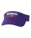 Go All Out Adjustable Purple Adult Baseball Mom Embroidered Visor Dad Hat