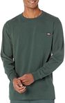 Dickies Men's Long Sleeve Heavyweight Crew Neck, Hunter Green, Large