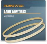 POWERTEC 71725 14" Band Saw Tires, 14 Inch x 1 Inch x .095 Inch, Urethane Bandsaw Tires for Grizzly, Jet, Powermatic 14 inch Bandsaws, 2 Pack